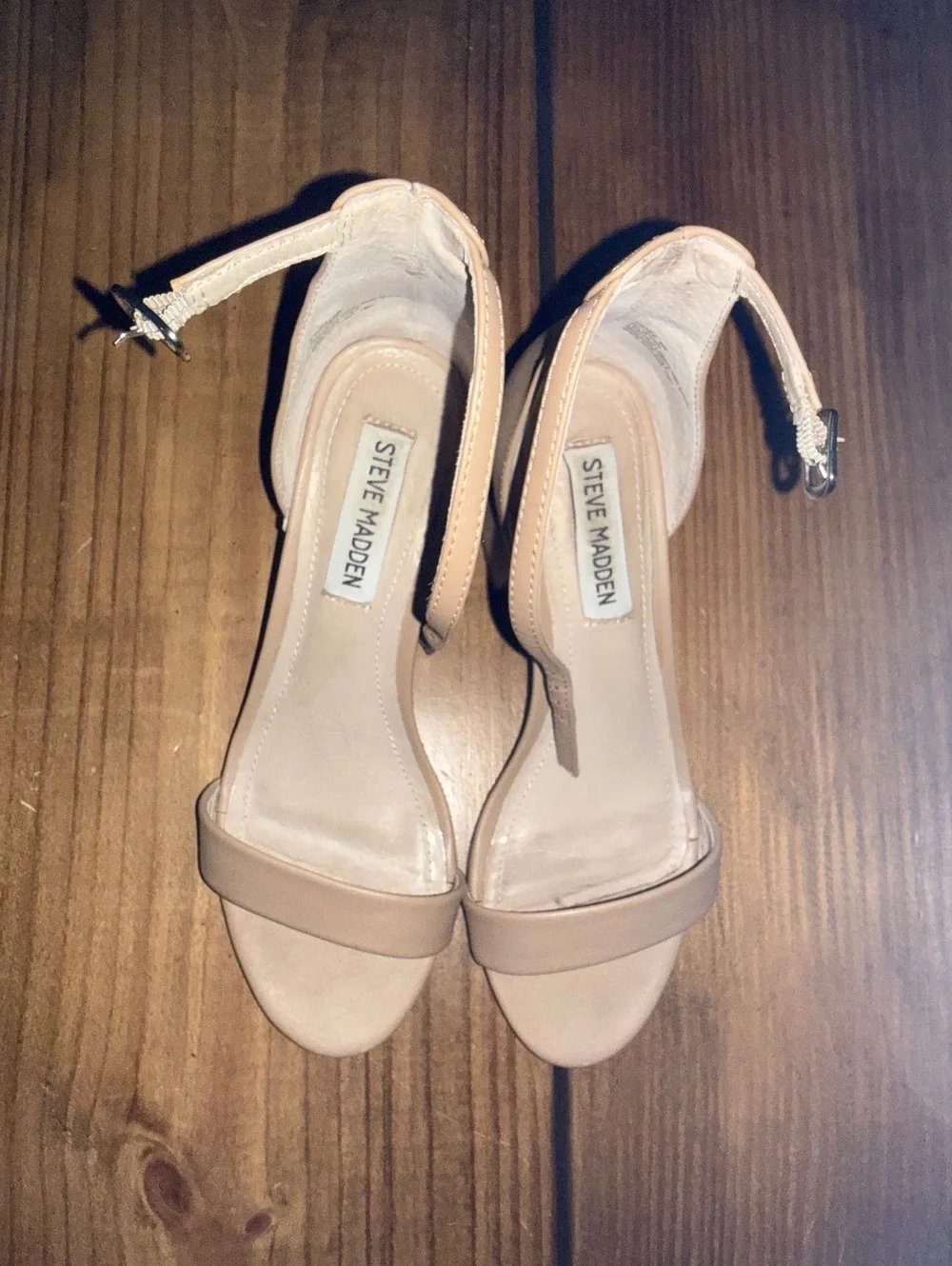 Steve Madden Irenee Nude Block Heel Sandals Size 6M